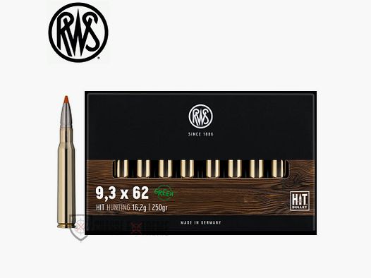 20 Munitions RWS cal 9.3X62 250gr HIT