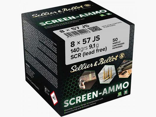 SELLIER & BELLOT SCREEN-AMMO 8x57iS - SCR 140GRS./9.1 G. - 50 PIECES