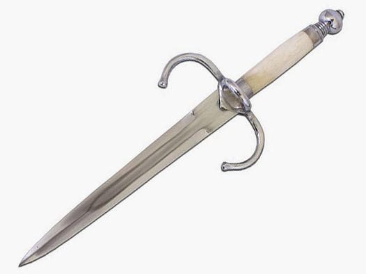 Rapier towarzyszący nóż w skórzanej pochwie