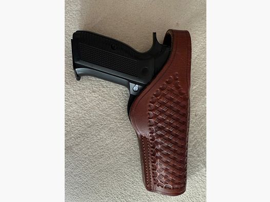 Brian C. Foster Gürtelholster OWB Leder Basketweave für CZ75, M75, Tanfoglio u.ä. 
