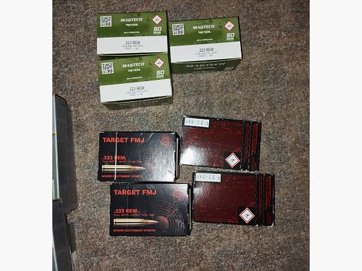 500 cartouches à balle pleine cal 223 Remington de MAGTECH et TARGET FMJ