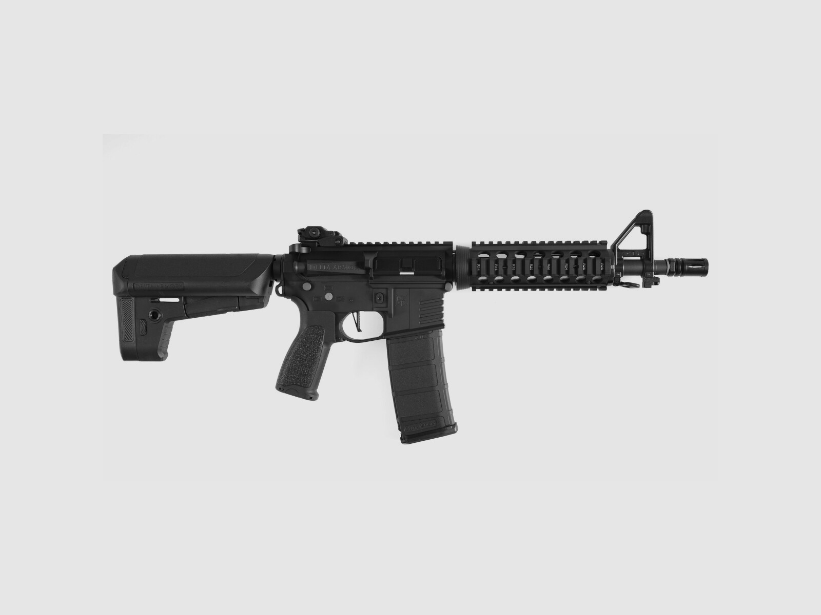 AR15 CQB-R ALPHA Vollmetall Vollmetall Delta Armory Schwarz S-AEG Airsoft Gewehr Frei ab 18 Jahren