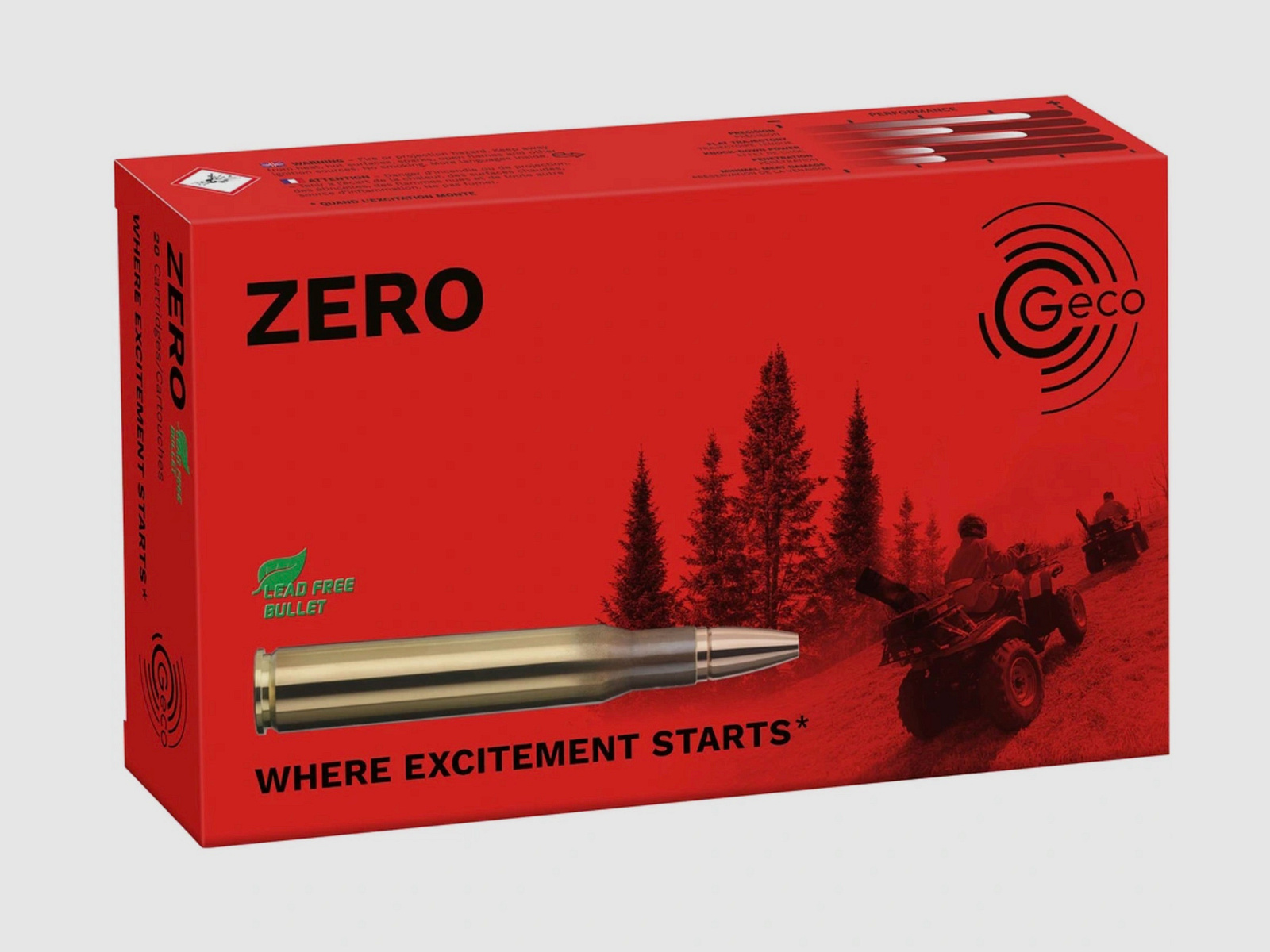 Geco 2318950 Zero 9,3x62 11,9g 184grs. Sans plomb 20 pcs