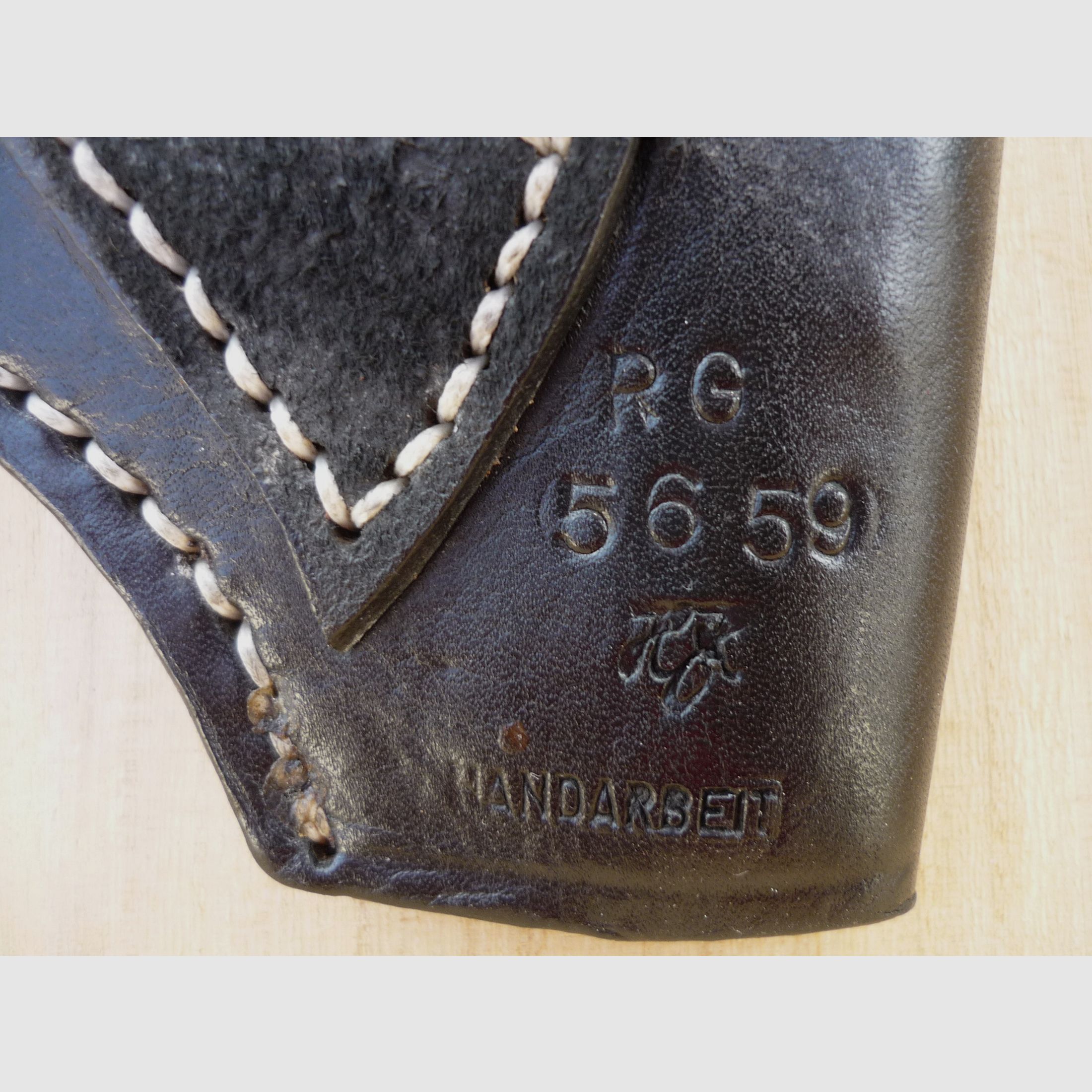 HKDesign Holster Art. Nr. 002: kleine Einfachholster mit Sicherheitsriemen - für: RG 56 / 59. , RG 300, Reck 65 - alle für Linkshänder - siehe Fotos, Bild 3 von 11
