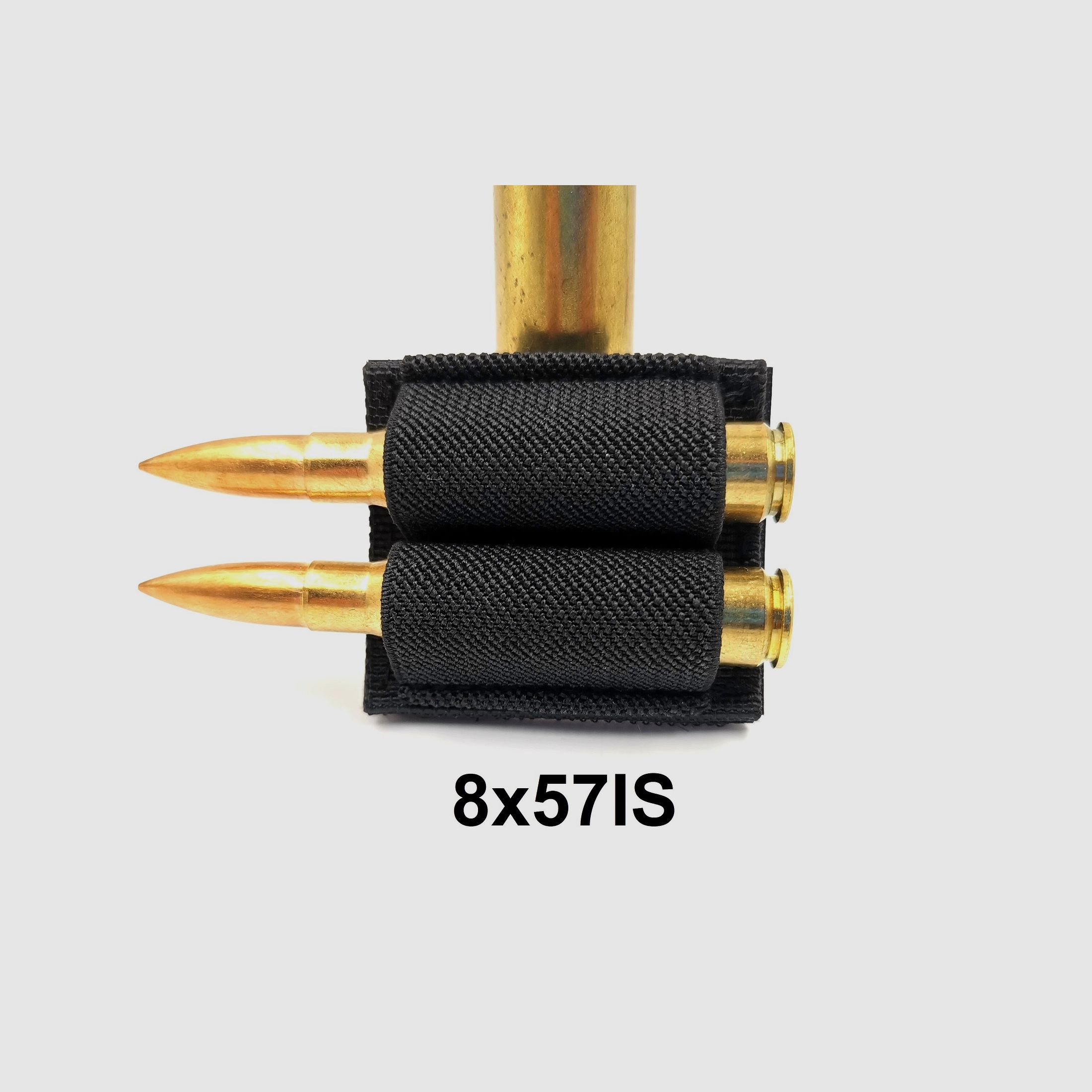 Patronenhalter für 2 Patronen schwarz oliv sand Munitionstasche Jagd Gewehr Long Range Cartride Hold