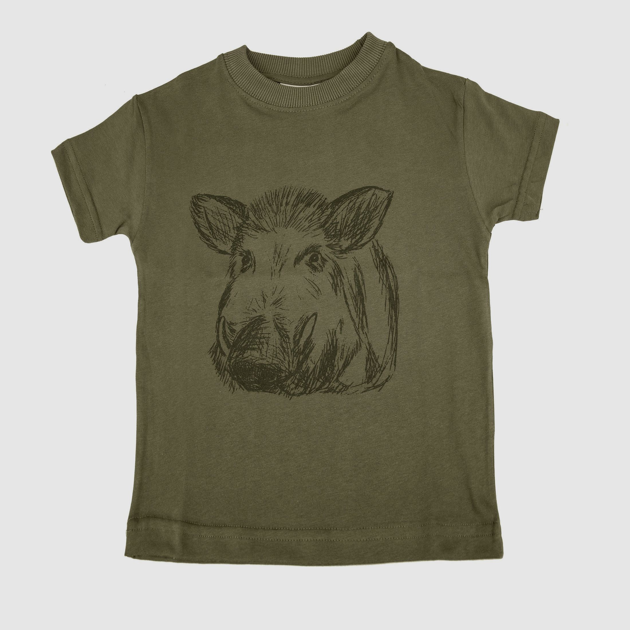 Camiseta infantil Hubertus cabeza de jabalí