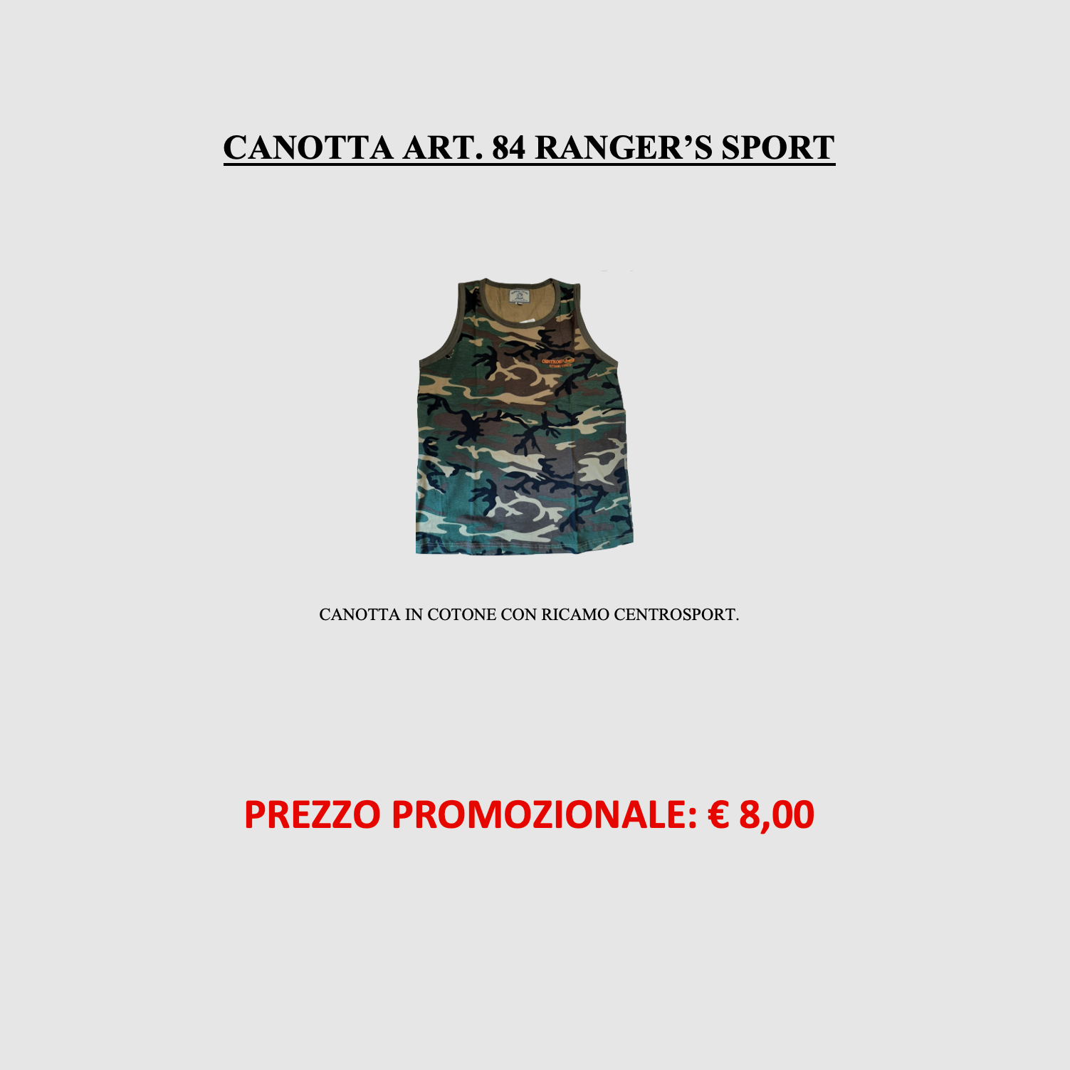 RANGER’S SPORT – Camiseta sin mangas Art.84, imagen 1 de 2