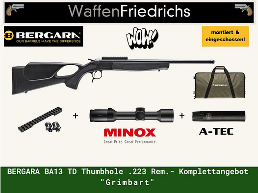 Bergara	 BA13 TD Thumbhole Komplettset "Grimbart" - Waffen Friedrichs