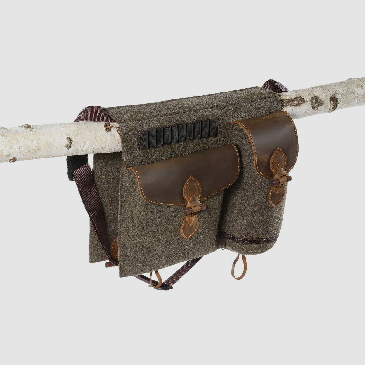 Fritzmann Ansitztasche Wollfilz mit Leder