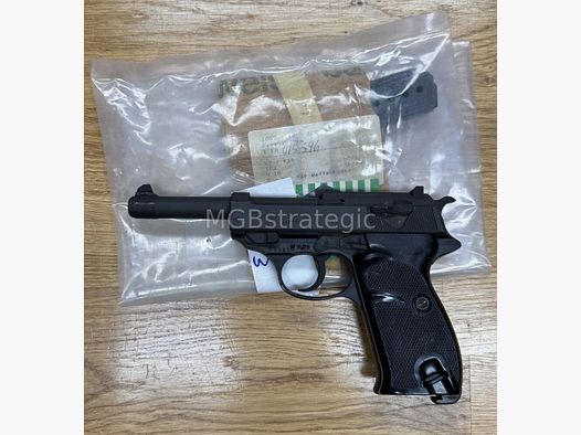 Walther P1 ex stock de dépôt Bundeswehr avec sac de dépôt incluant 1x chargeur P38 pistolet semi-automatique 9mm Luger P 38 / avec emballage de dépôt ex stock Bw