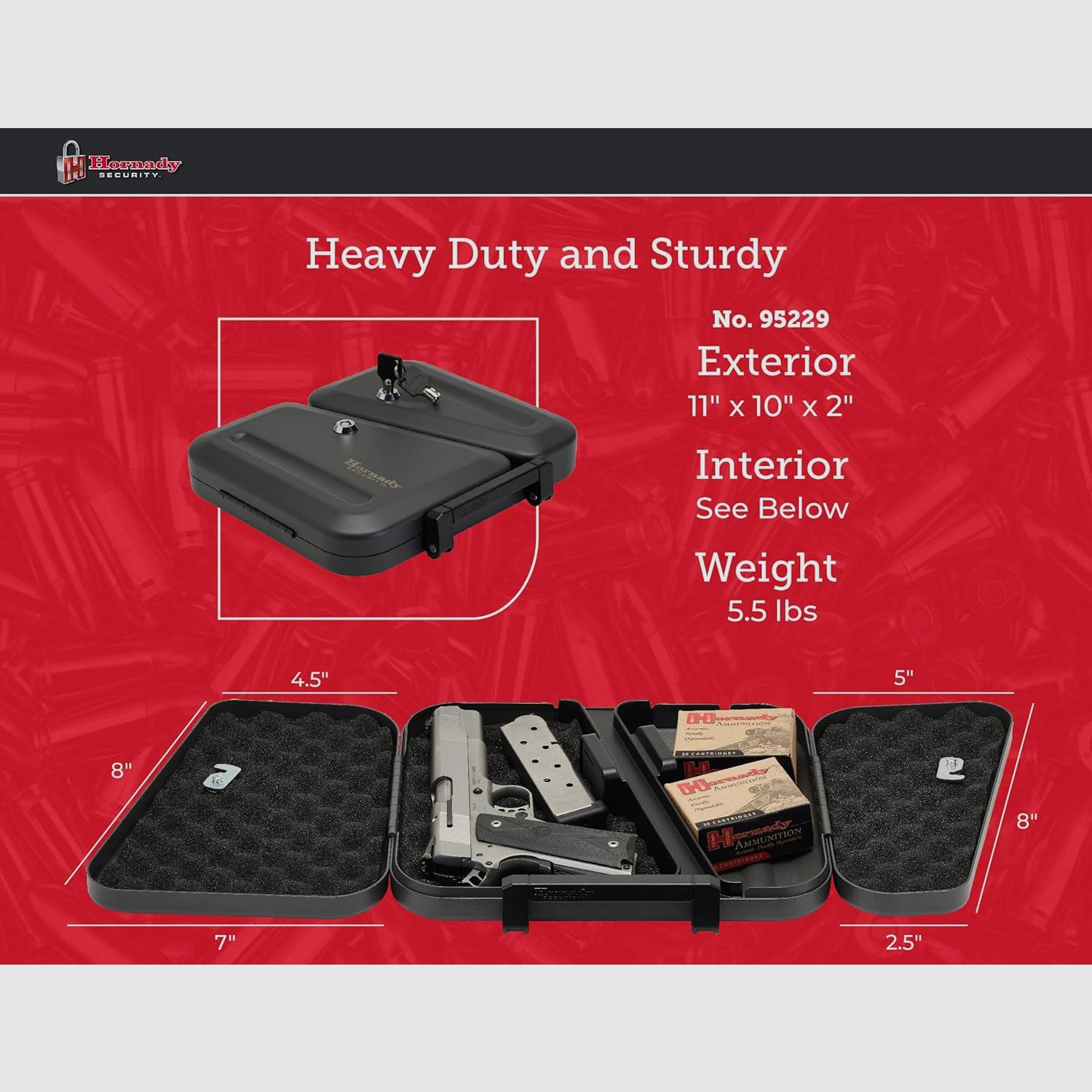 Hornady DUAL-LID safety case with lock
