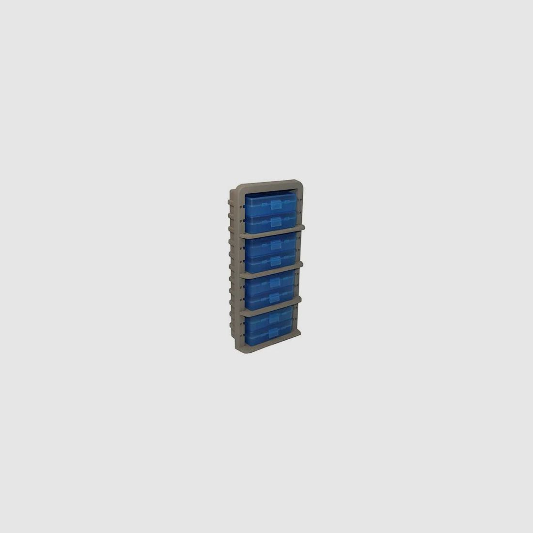MTM Patronenboxenregal AR9M Ammo Rack blau klar/dark earth 9mm/.380 Auto