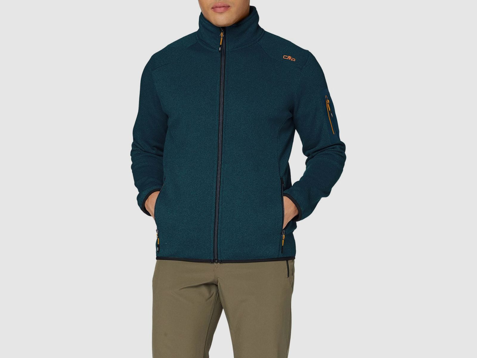 CMP Caballero Fleece Jacquard-Knit-Tech Verde