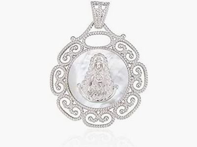 Jewelry Julio Medal Virgin of Rocio Silver 925, Medium 63mm Large.