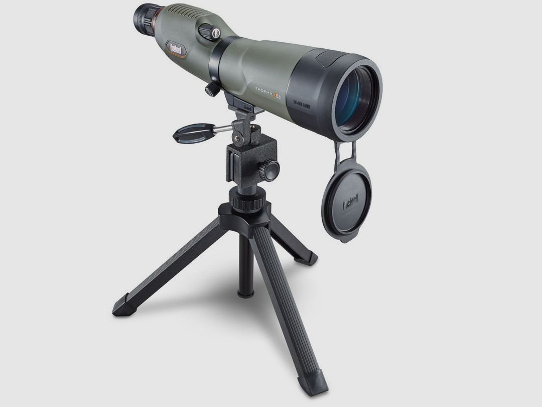 Bushnell Spotting Scope Trophy Xtreme 20-60x65mm, vert, vue droite, prismes Porro, avec étui, image 1 sur 2