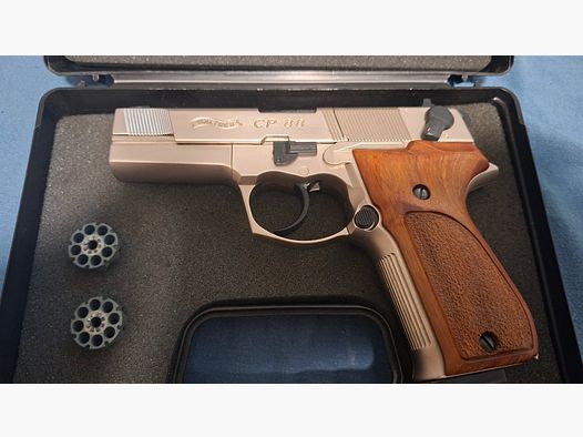 Walther CP88 pistola nichelata con impugnatura in legno