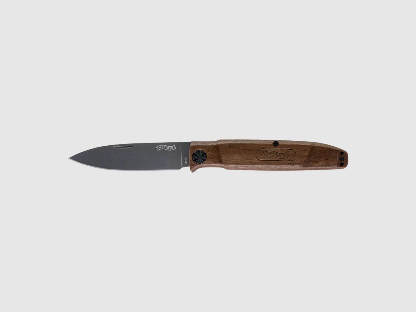 BWK5 Taschenmesser Blue Wood Knife 440C Stahl inkl. Lederholster