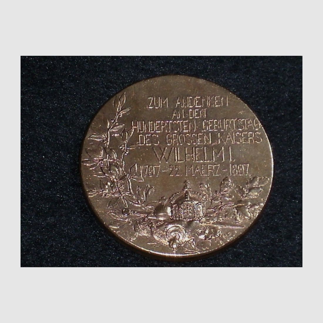 Medal pamiątkowy Kaiser Wilhelm I. 1897, zdjęcie 2 z 2