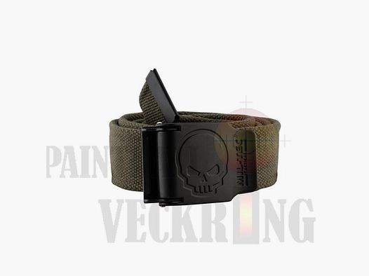 Miltec Riem Skull Gesp - Breedte 4cm - Lengte 130cm - Militaire en Robuuste Stijl