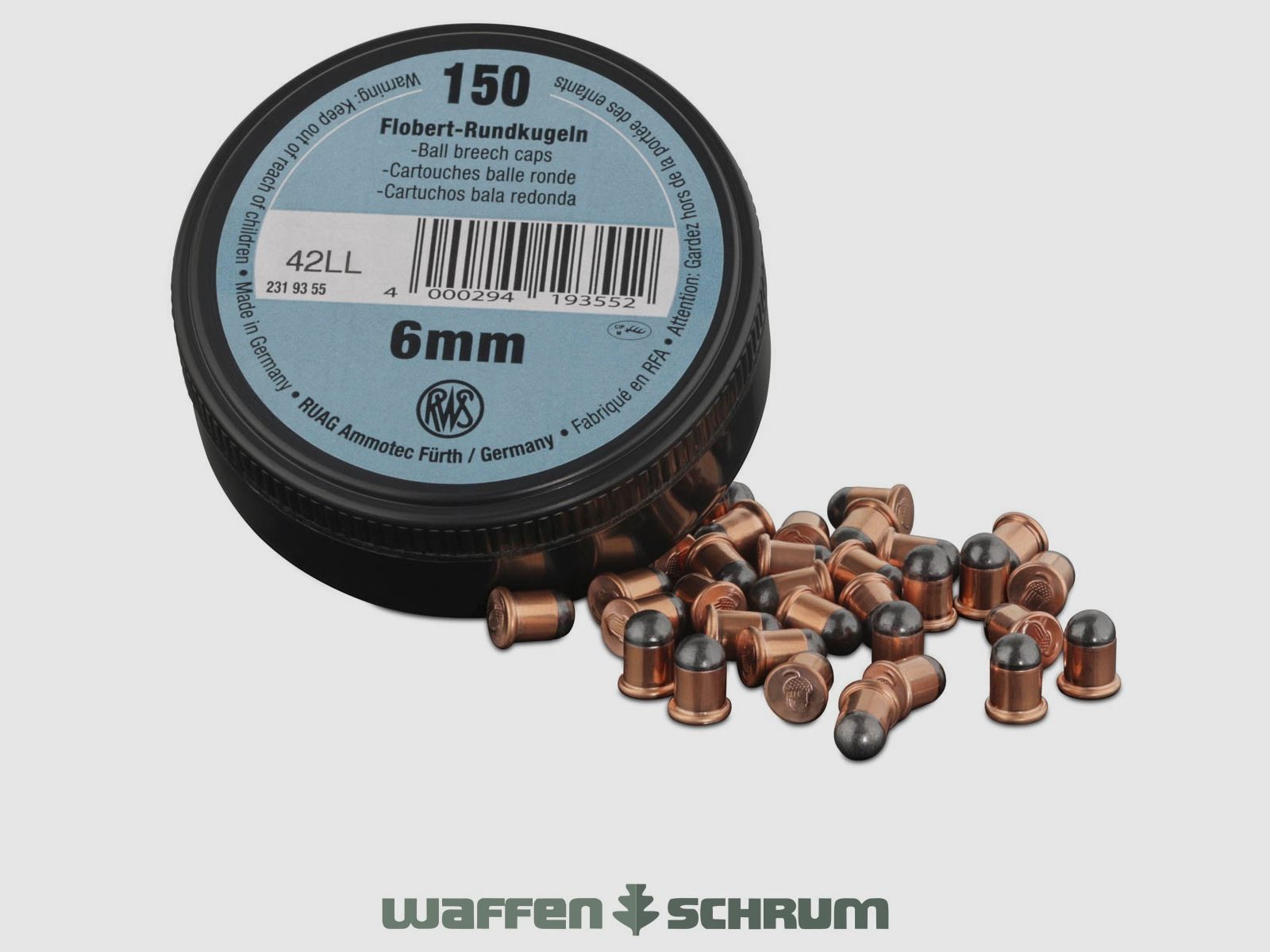 RWS 6mm Flobert Rundkugeln
