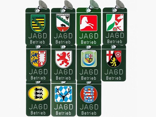 Autoschild Jagdbetrieb Bundesland
