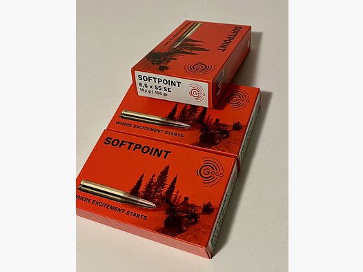 6,5x55 SE Geco TM Softpoint 3 Packungen 60 Schuss 1Los