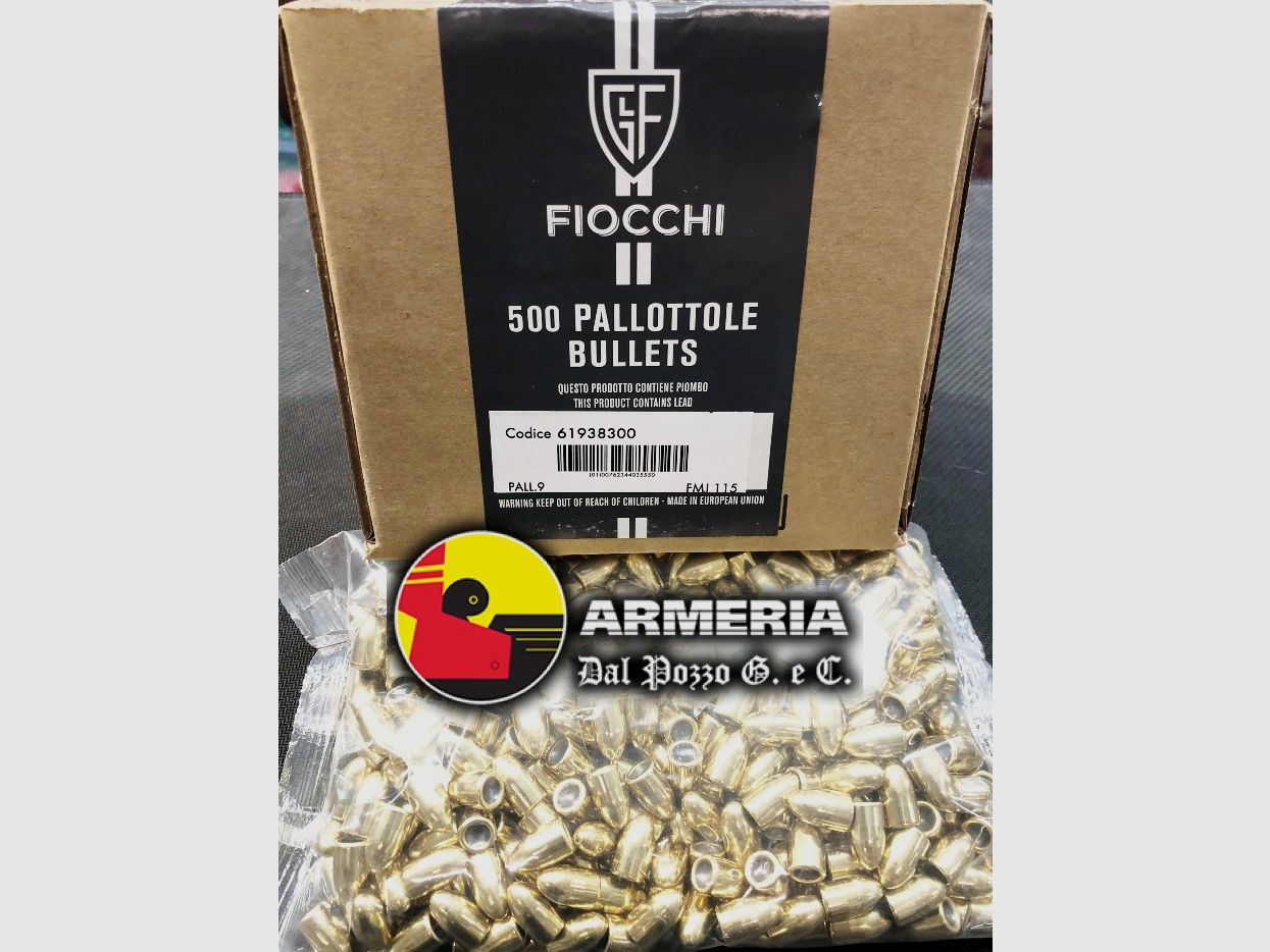 FIOCCHI BULLE 9 MM 115 GR FMJ
