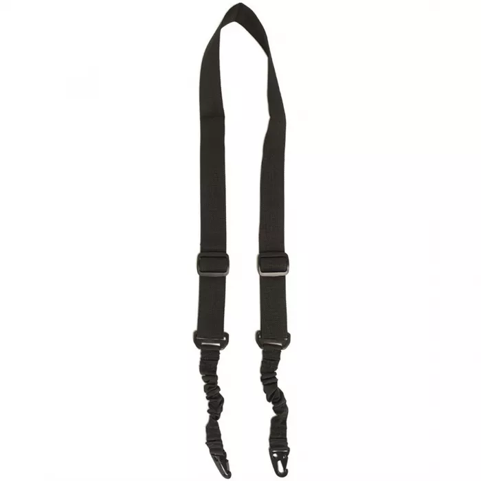 Cintura tattica / cinghia di trasporto con bungee (67-112 cm), 2 punti, Nero