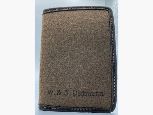 AKAH jachtvergunning etui W.&O. Dittmann bruin (vilt)