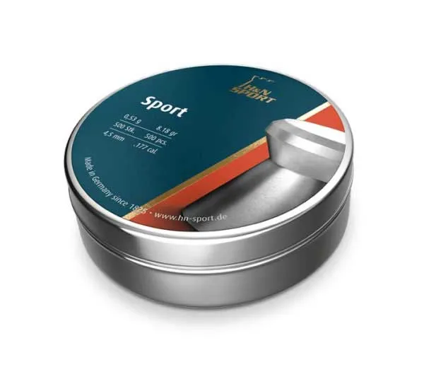 Śrut Diabolo H&N SPORT GLATT 4,5/500 (500 szt) .177" 8,18gr/0,53g