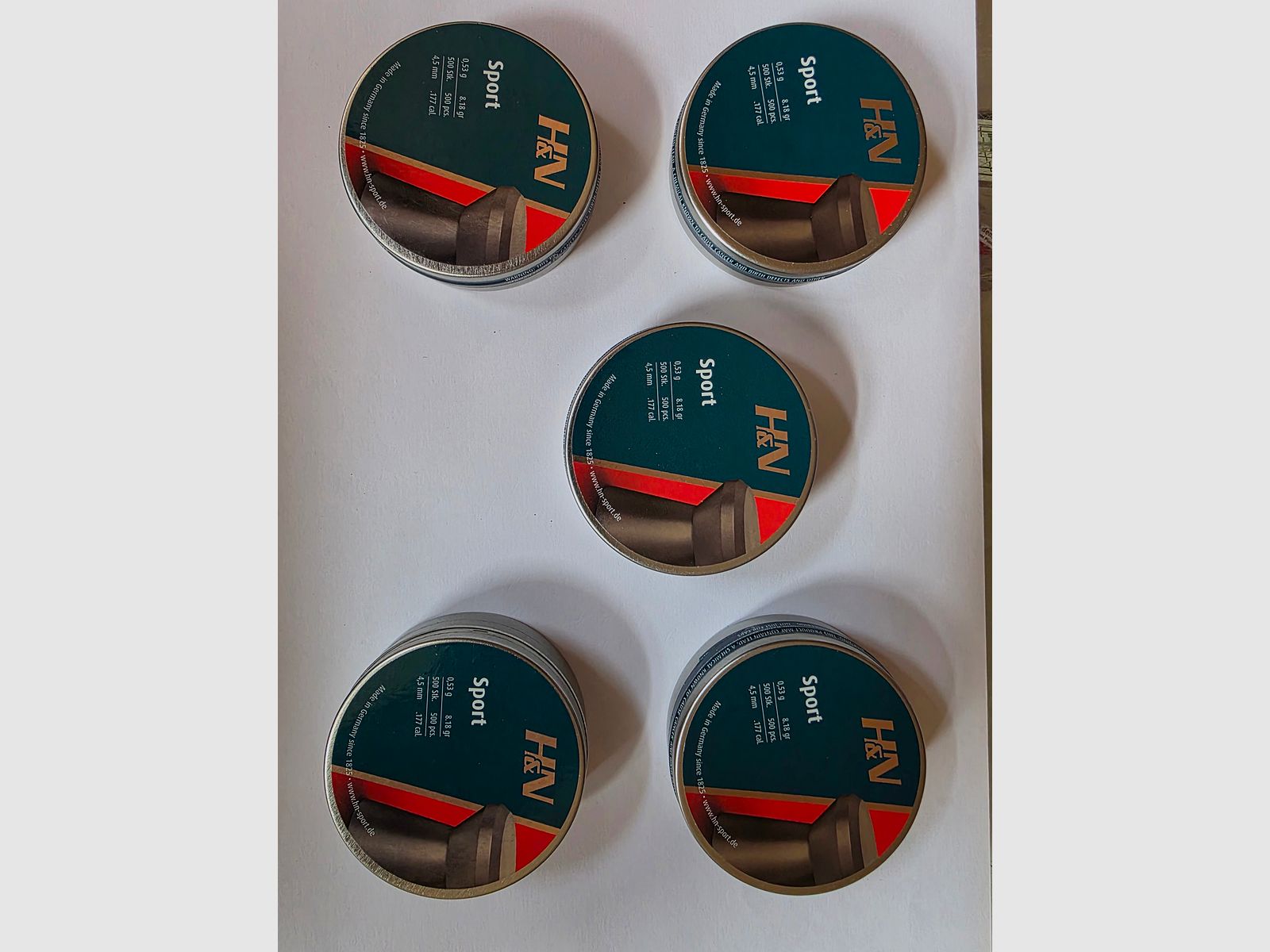 --- 10 boîtes de DIABOLOS 4,5 mm ---
