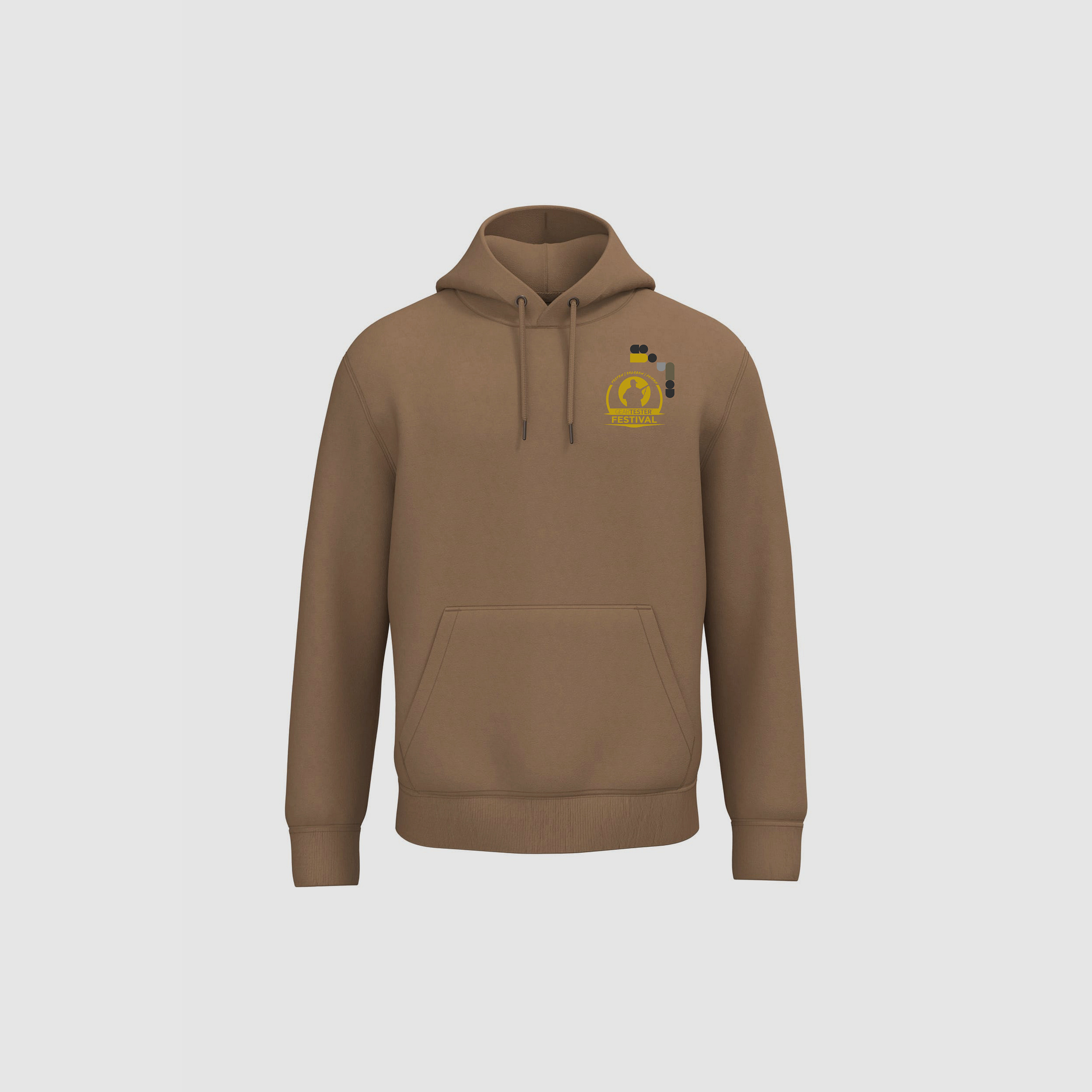 Geartester Festival Bio Hoodie, kleines Logo