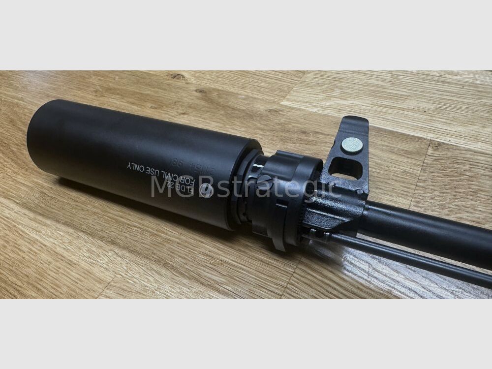 Schalldämpfer für Büchsen auf AK/AKM Basis - ASE UTRA SL6i-BL 9.3/.338 für BoreLock HiPer Short 7.62 Mündungsfeuerdämpfer M14x1 Links - System AK47 AK-47 AKM wie z.B. WBP