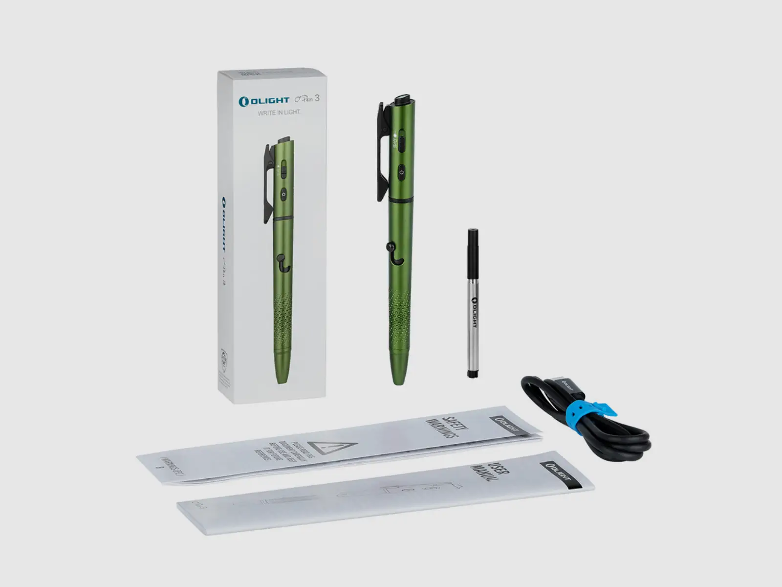 Taschenlampe mit Kugelschreiber Olight O’Pen 3 120 Lumen + grüner Laser, Bild 5 von 5