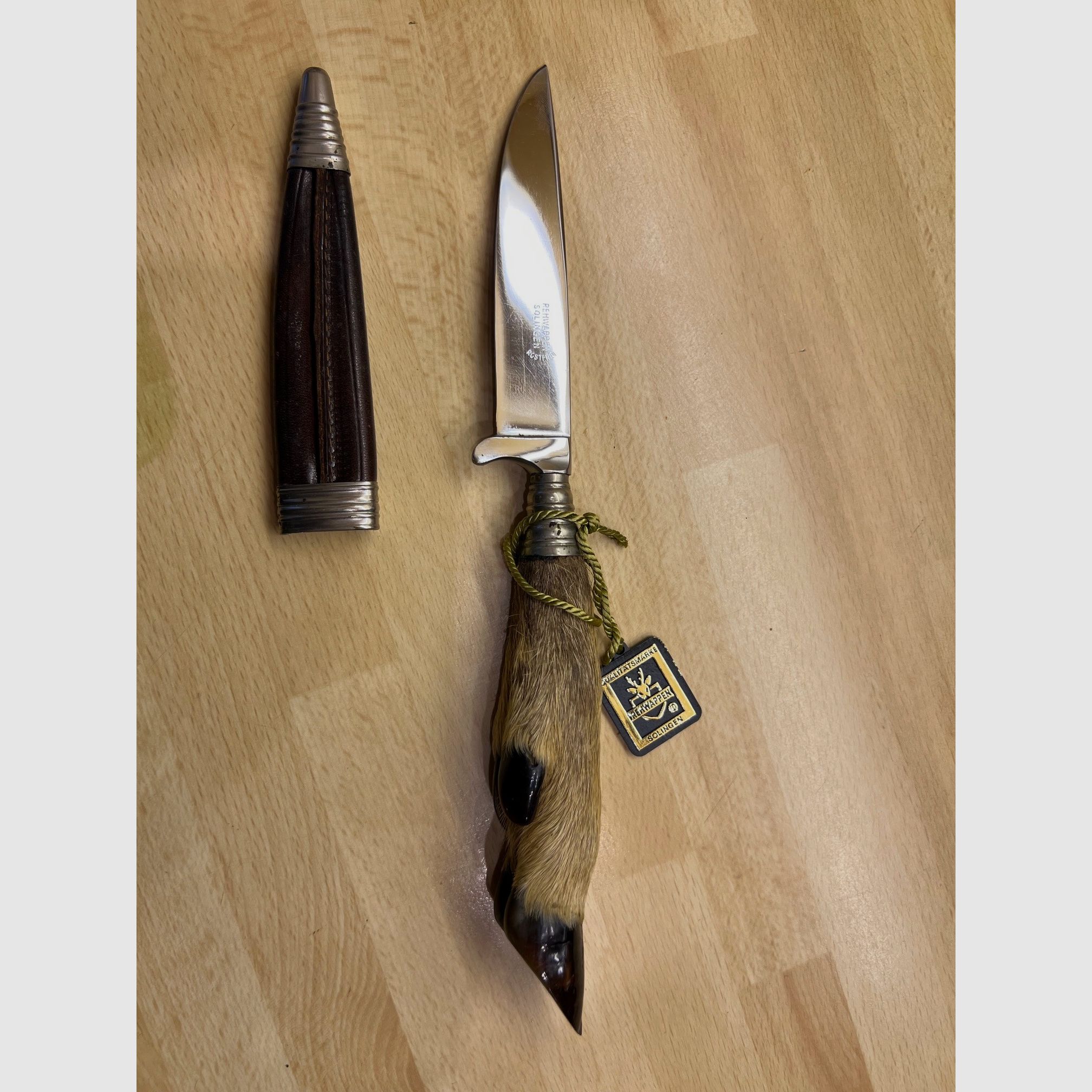 Cuchillo de caza Linder original, marca de calidad Rehwappen, Solingen