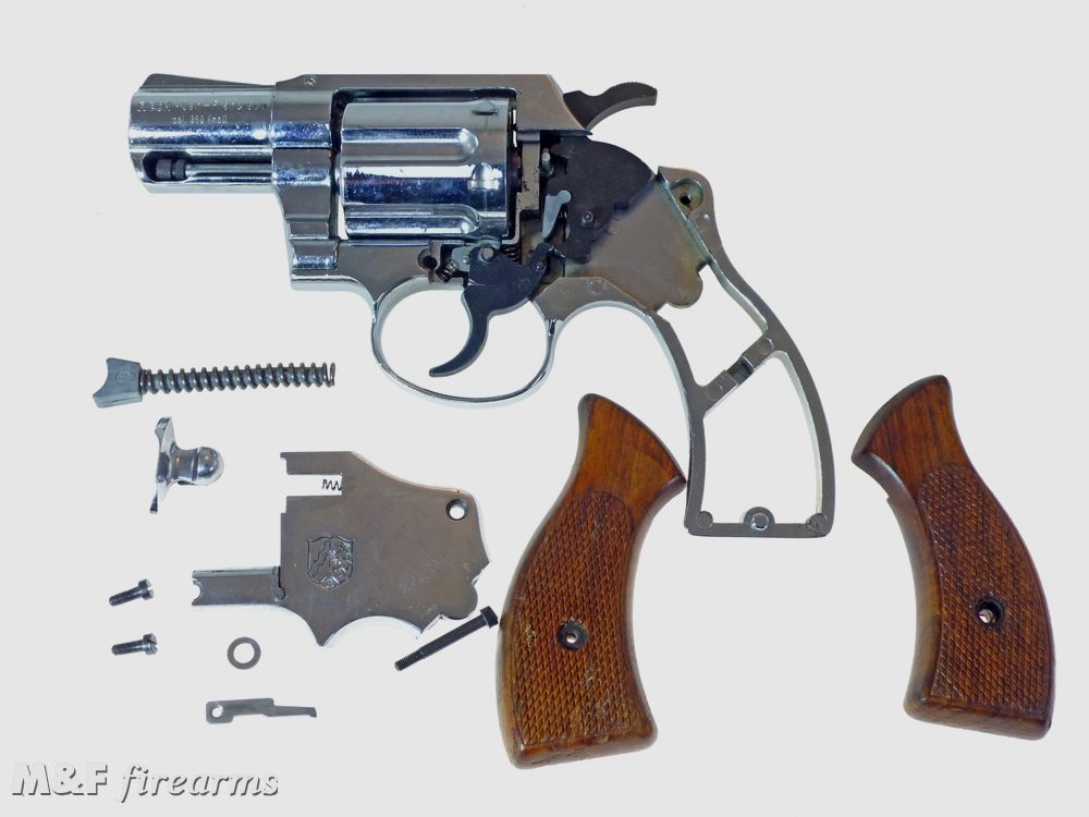RECK Schreckschuss Revolver San Francisco Kaliber 9 mm RK (.380 Knall) STAINLESS
