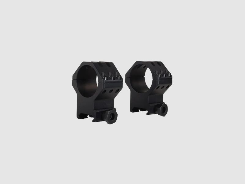 Weaver Tactical 6-Hole Picatinny-Style Ringe matt schwarz 30mm extra high, BH 15,49mm
