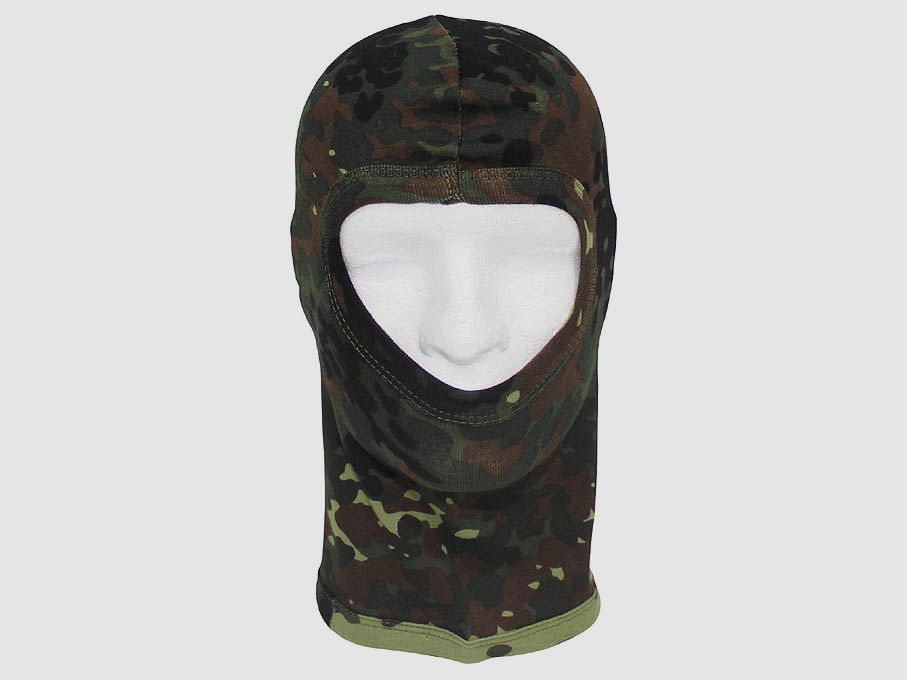 Balaclava, 1-Loch, dünn, flecktarn, 100 % Baumwolle