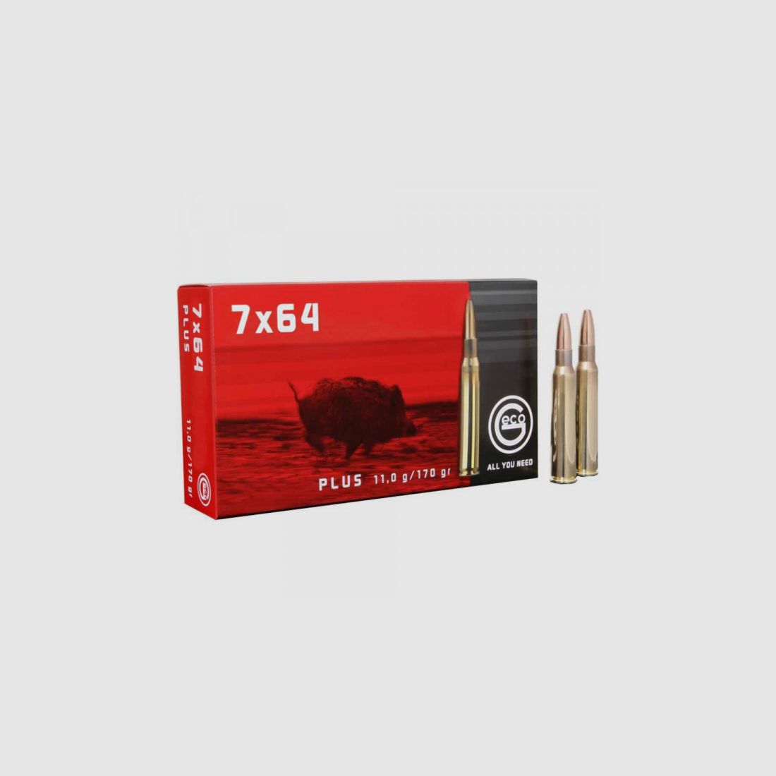 GECO BÜCHSENPATRONEN - 7x64 PLUS - 170 GRS. / 11,0G. - 20 STÜCK