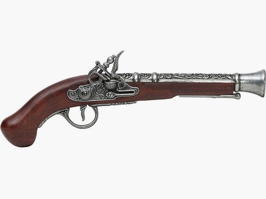 Dekoracyjny pistolet piracki z ruchomymi elementami
