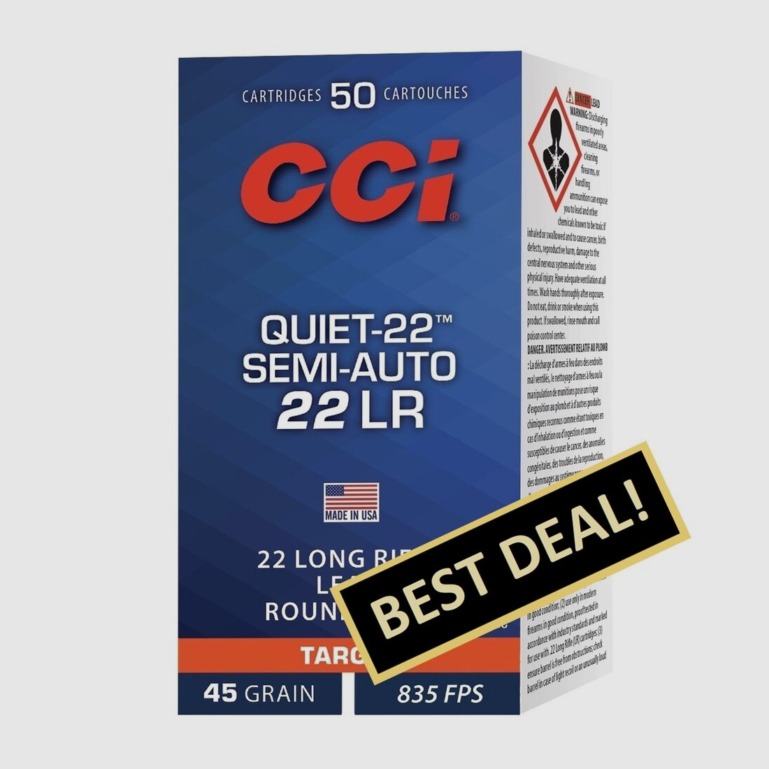 CCI Quiet Semi Auto LRN 2,9g/45grs. .22 lfB.