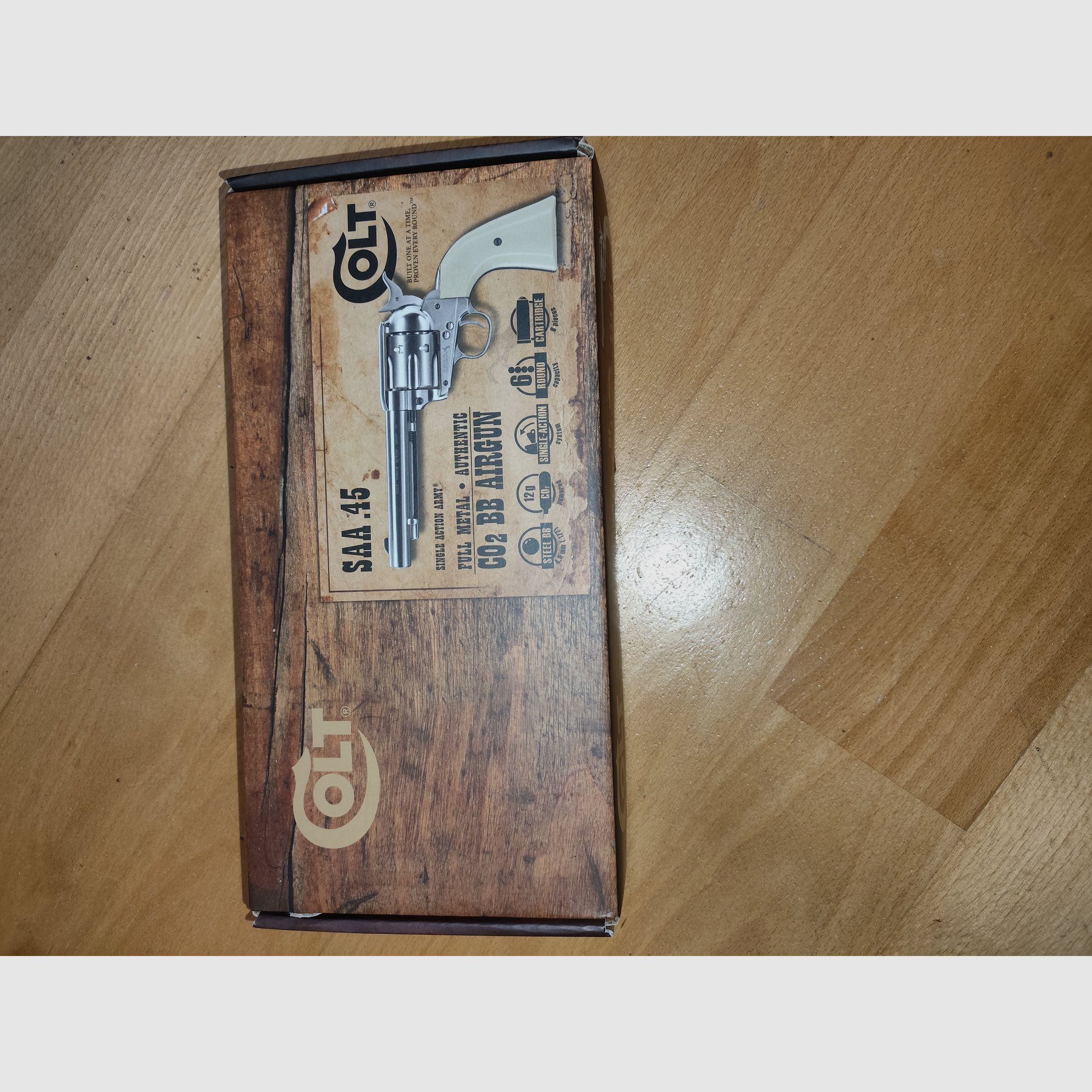 Colt "Peacemaker" SAA Nickel Co2 Revolver Kaliber 4,5 mm BB