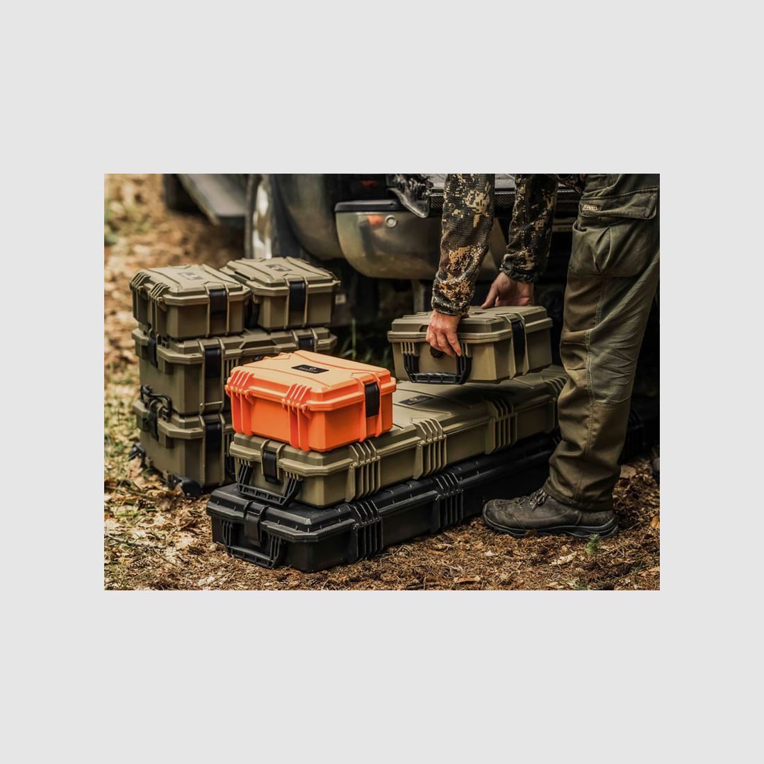 RAUZEUG RTS465H, Rugged-TROLLEY Set OLIVE