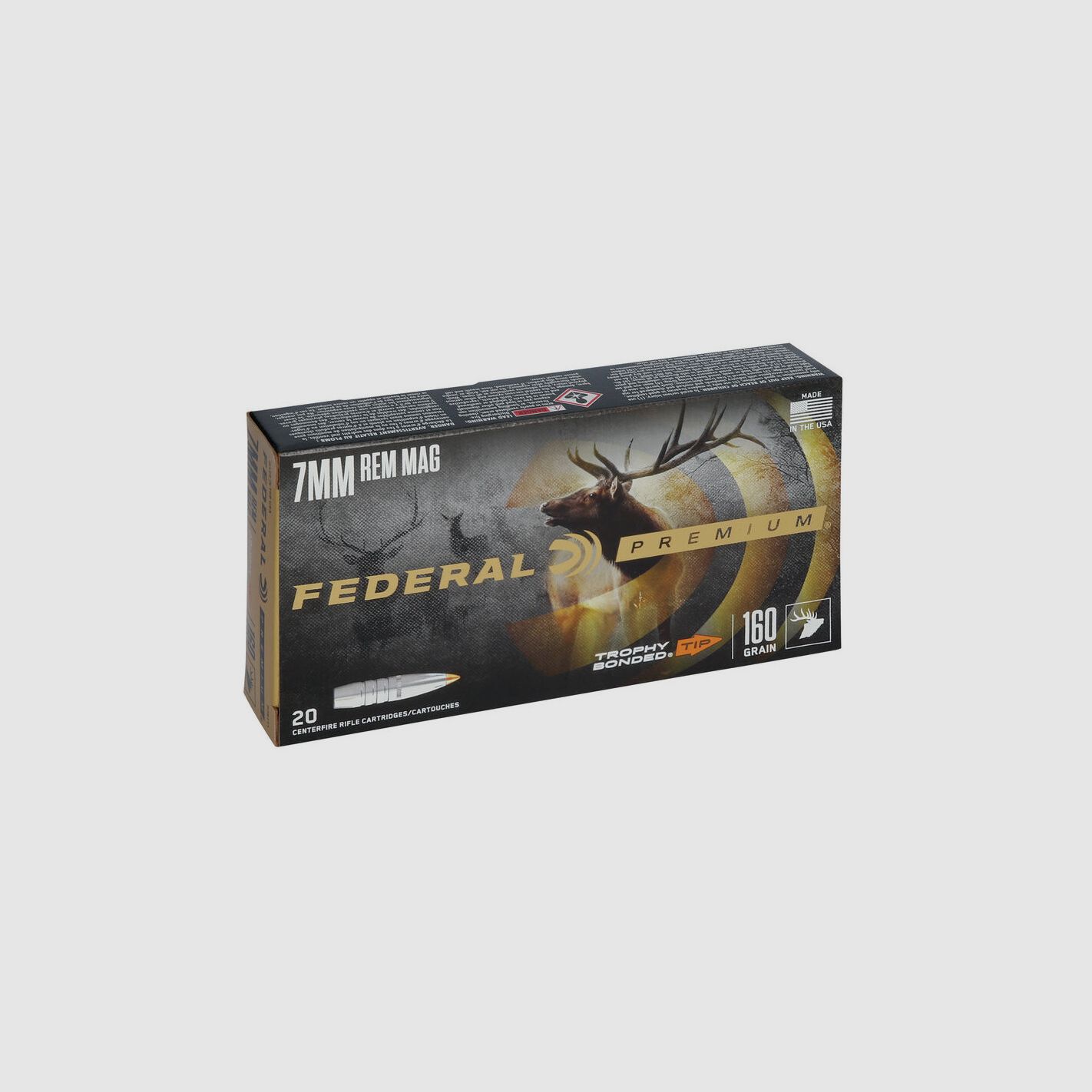 Munitions pour carabine FEDERAL Trophy Bonded Tip – 7mm. Rem. Mag. – 160 gr, image 6 sur 6