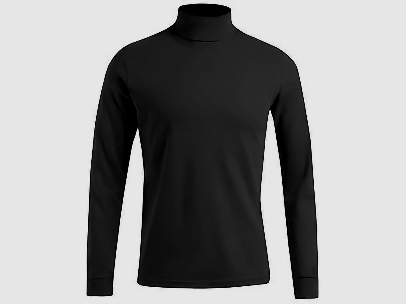 OBRAMO Rollkragen Pullover Schwarz S