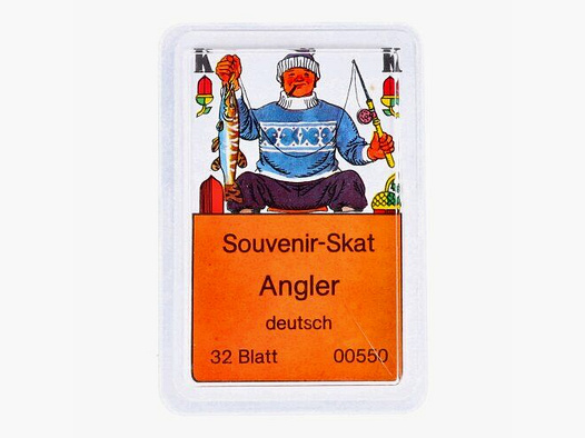 Card game Souvenirskat Skat with angler motifs - German