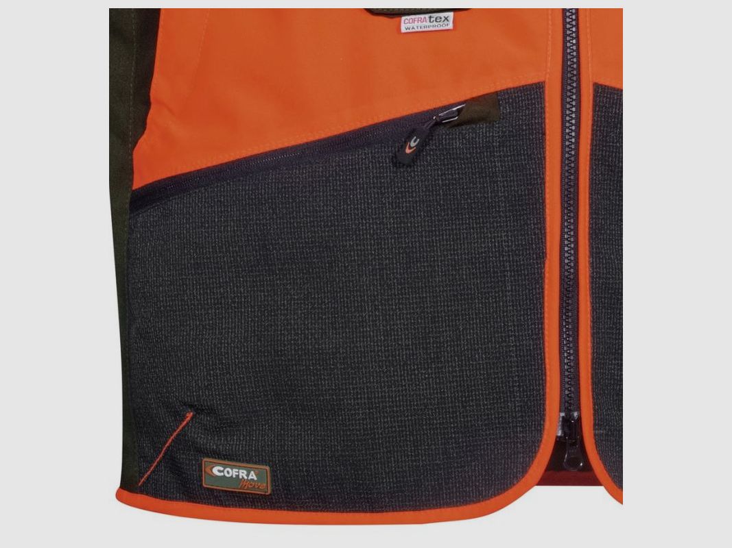 Cofra Gilet groen en oranje hoge zichtbaarheid model Wulfen art. V324-0-04 COFRA, afbeelding 6 van 7