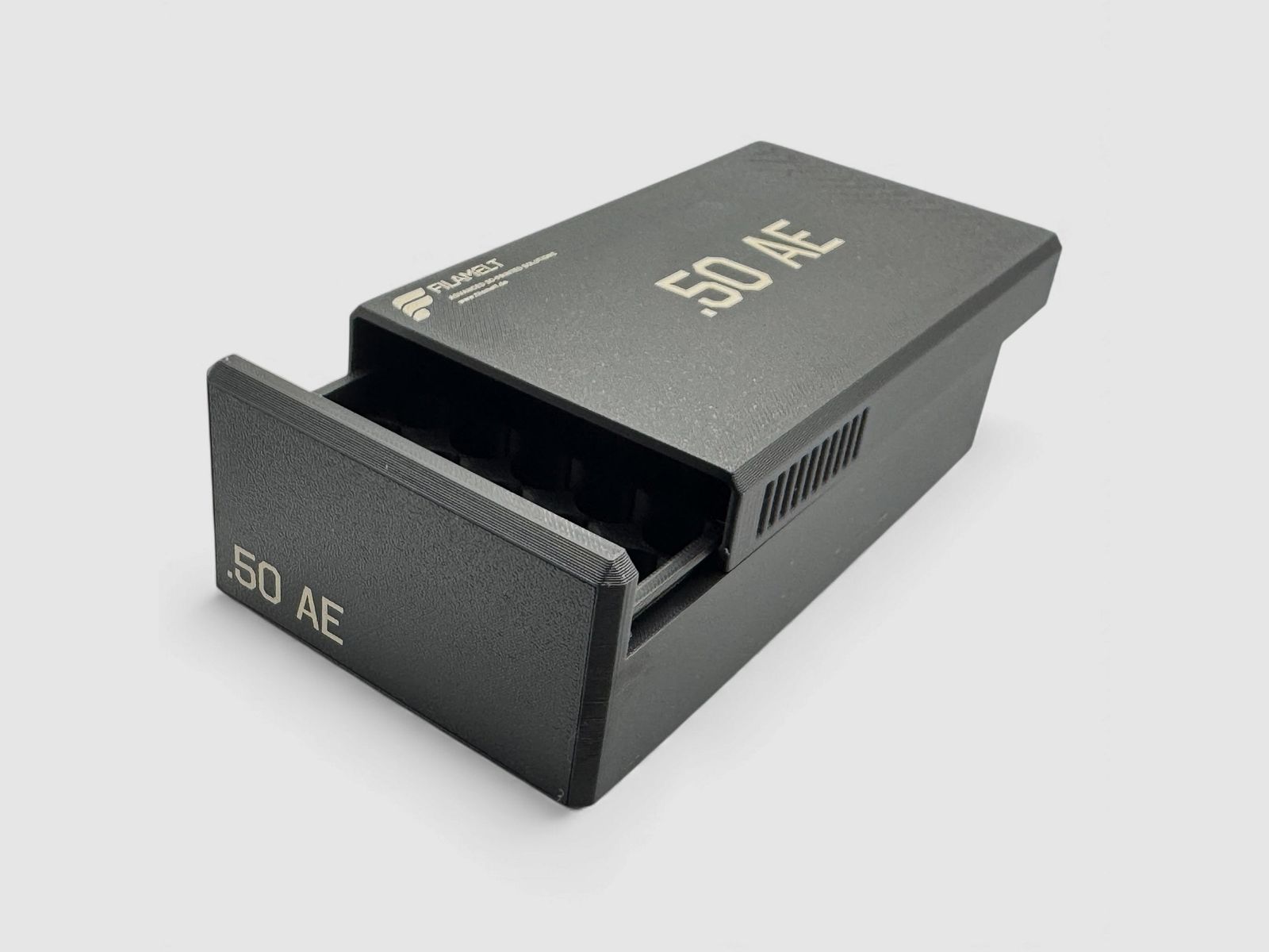 Filamelt munitiekist / Ammo .50 AE - patroonbox voor 50 schoten, Made in Germany
