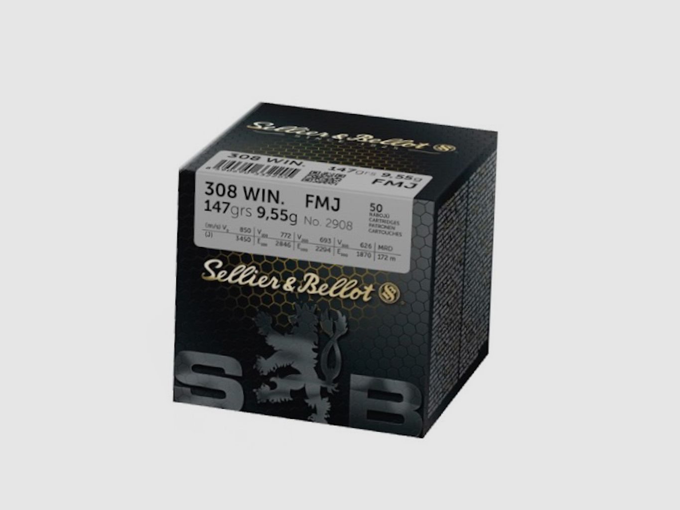 .308 Win. Sellier & Bellot FMJ 147gr., image 1 of 2