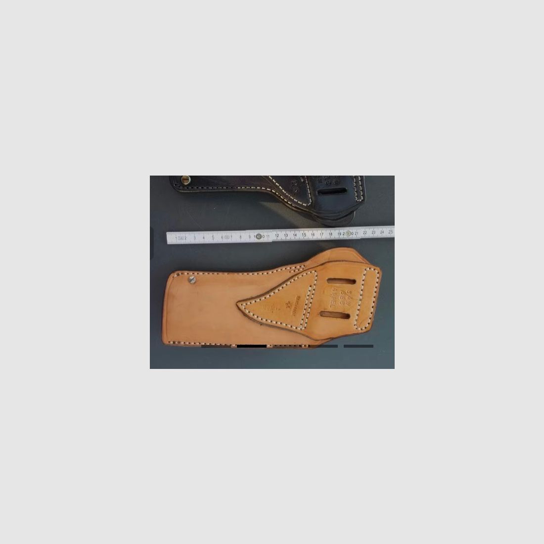 HKDesign Holster Art. Nr. 005d ,Schnellziehholster mit Teflon Kornschiene und Einstellschraube für:   S&W 686   6" mit Appel Laufgewicht  -  für Linkshänder
